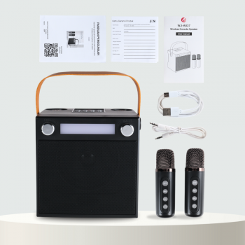 Gambar produk MUWIND Speaker Bluetooth Karaoke Portable RGB with 2 Wireless 10W - WJ-A837