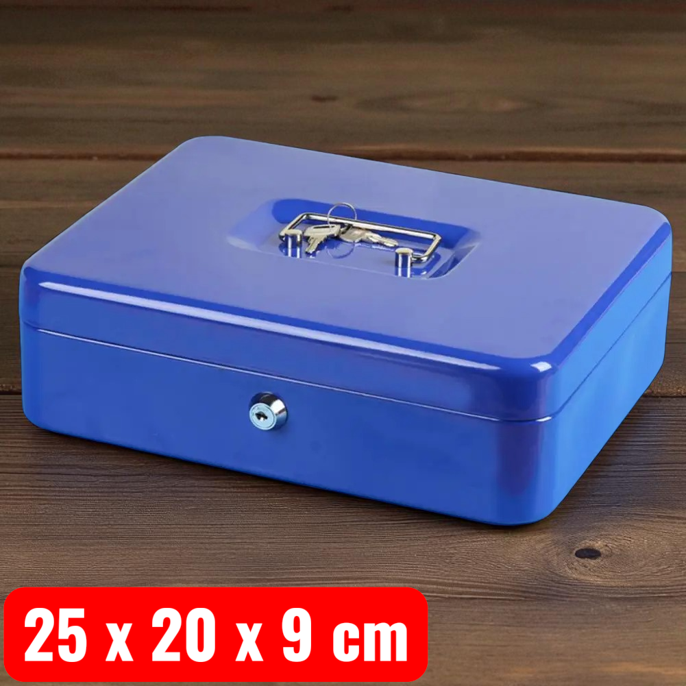 Gambar produk TaffGUARD Kotak Uang Brankas Dokumen Cashbox Key Lock 25x20x9CM - HC-6605
