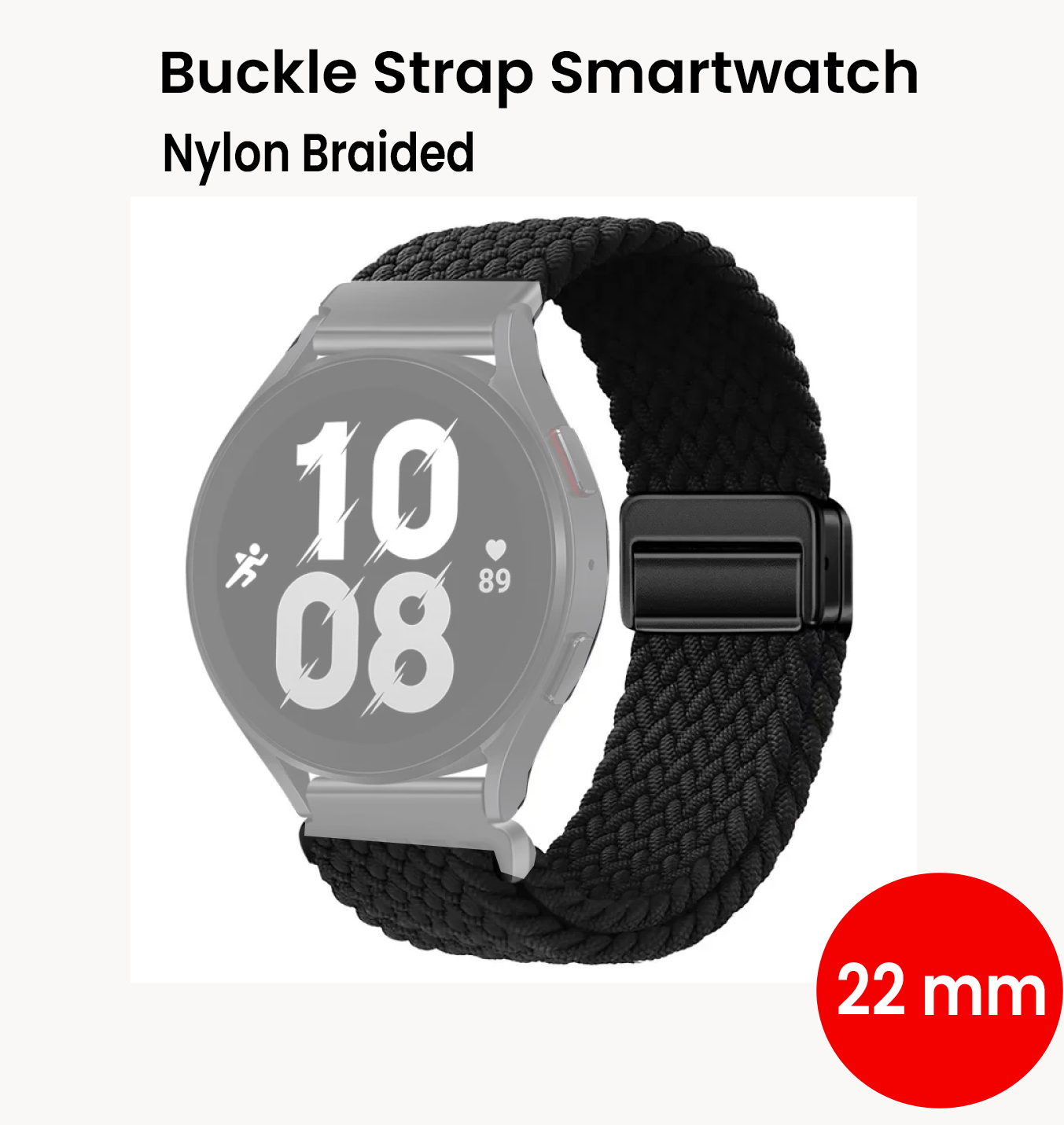 Gambar produk KEY Buckle Strap Smartwatch Nylon Braided 22mm for Huawei Samsung - KY017