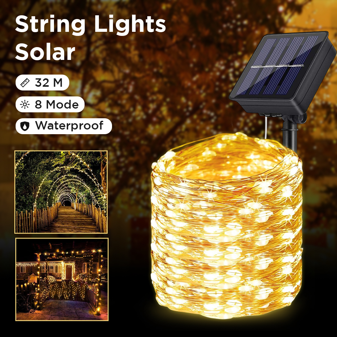 Gambar produk OKAL Lampu Hias Tumblr String Lights Solar Power 300 LED 32M - OKLED12