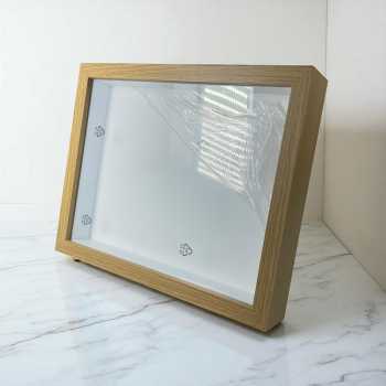 Gambar produk YIXUE Bingkai Foto Ornamen Minimalist Wooden Shadow Box Stand 3D 10 Inch - YE5