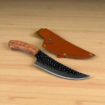 Gambar produk GuanQi Pisau Daging Tajam Stainless Steel 5Cr15 Forged Butcher Knife - 5CR15