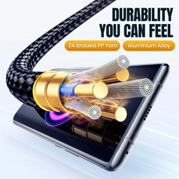 Gambar produk ESSAGER Kabel Data Type C to Type C Multifungsi LED Display 100W 1M - ES-X47