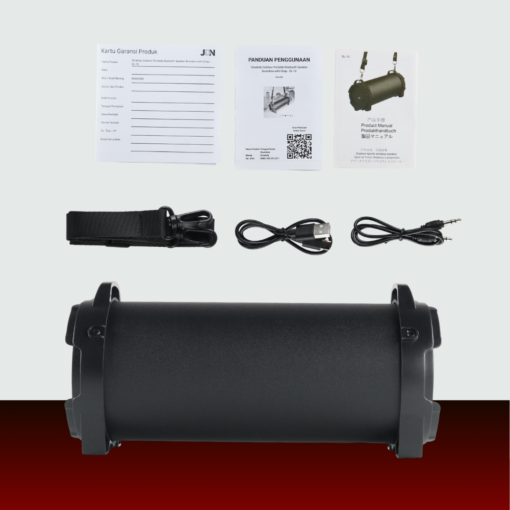 Gambar produk Smalody Speaker Bluetooth Portable Boombox Outdoor FM Radio 10W - SL-10
