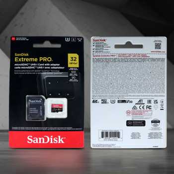 Gambar produk SanDisk Extreme Pro microSD UHS-I Class 10 A1 100MB/s 32GB - SDSQXCG