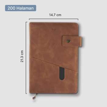 Gambar produk Toddi Buku Jurnal Hardcover Notebook Diary 80 GSM 200 Halaman A5 - TD157