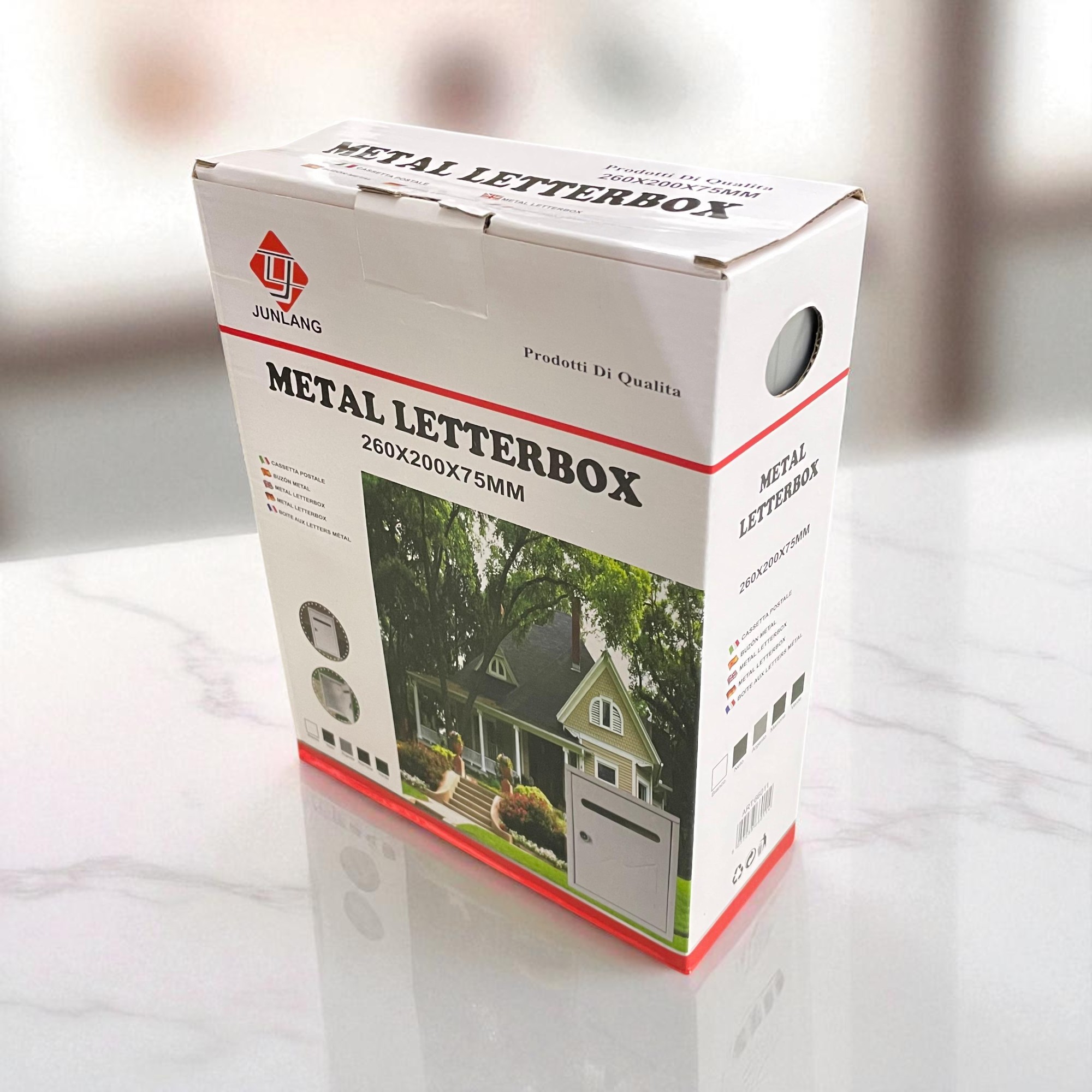 Gambar produk JUNLANG Kotak Surat Pos Metal Mailbox Wall Mounted 20x7.5x26.5cm - JM-20