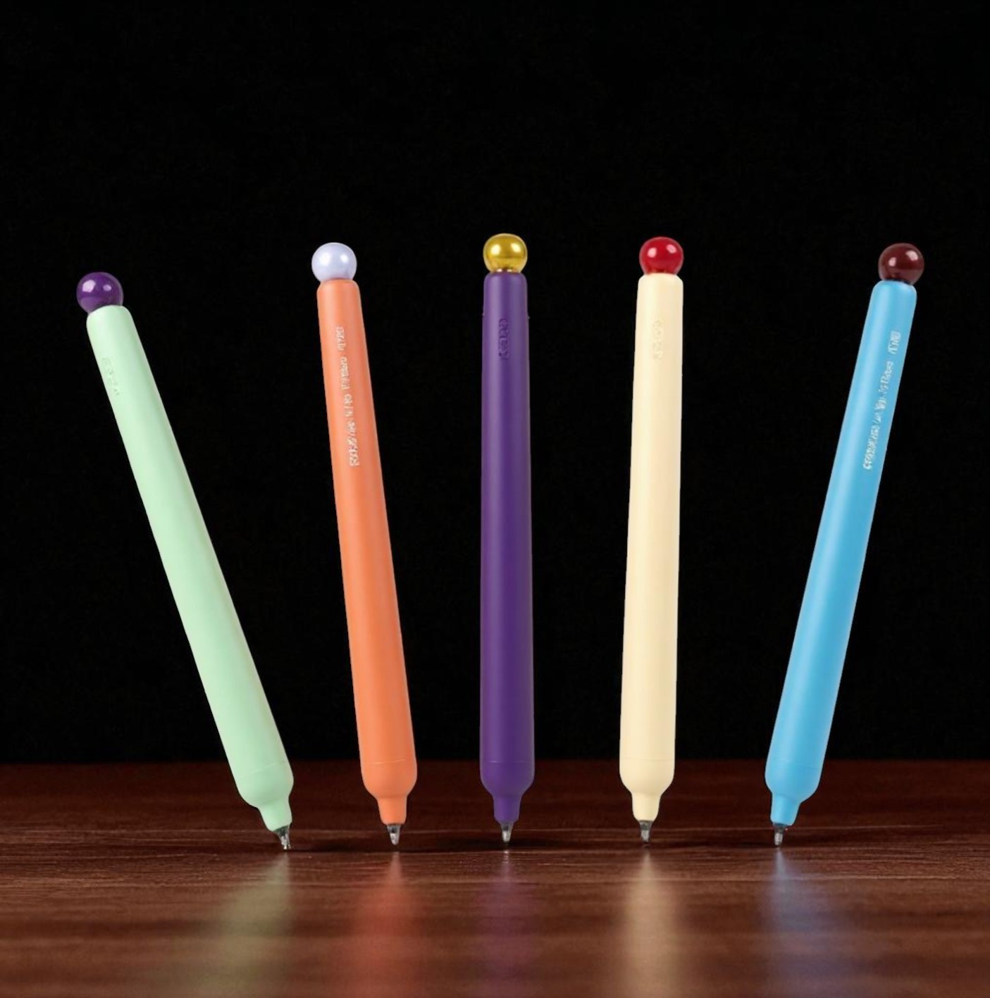 Gambar produk Kaco Popup Pena Pulpen Gel Quick Dry Black Ink Vintage 0.5mm 5 PCS - K1062