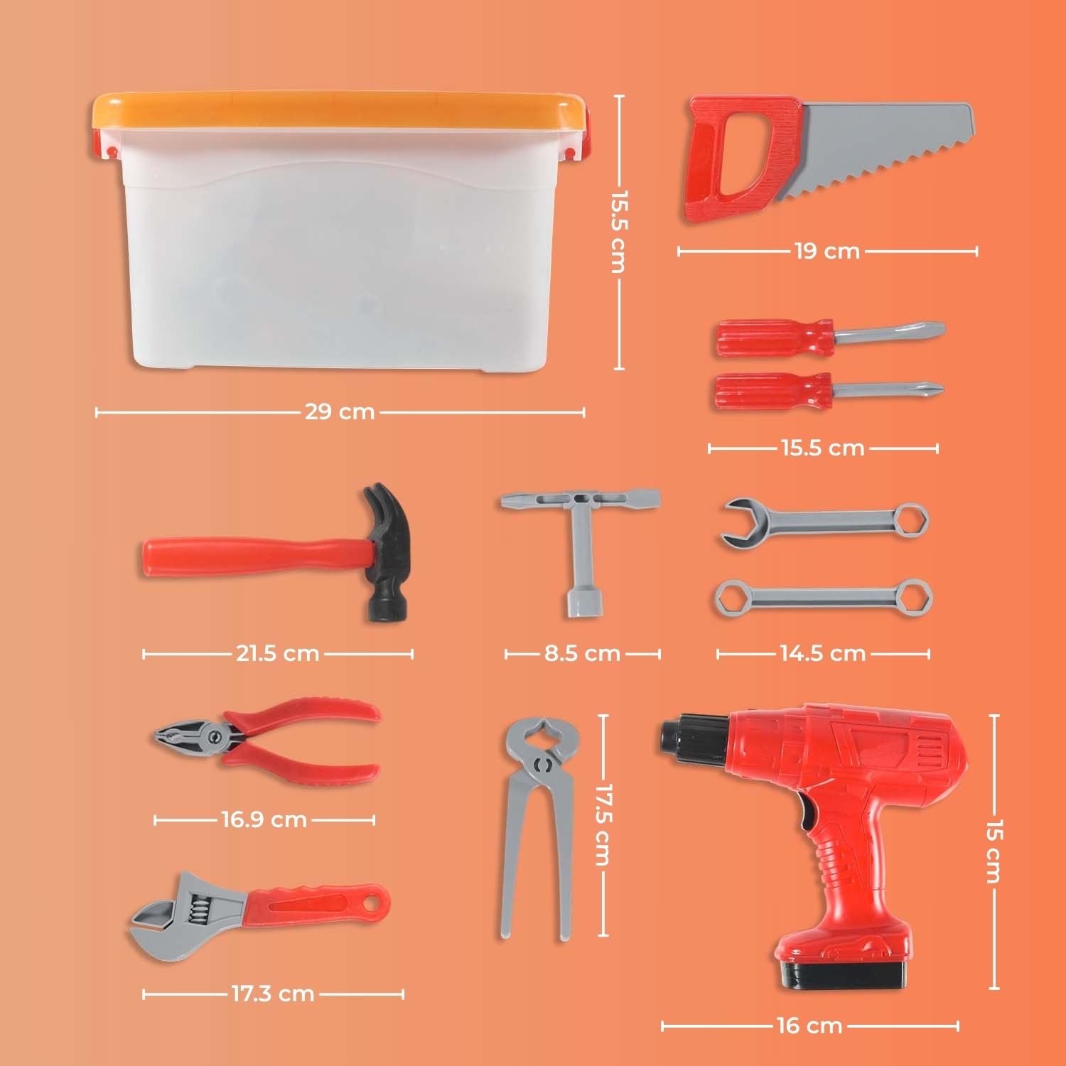 Gambar produk YICHI Hardware Tool Toy Mainan Perkakas Anak Simulasi Pertukangan - TD46