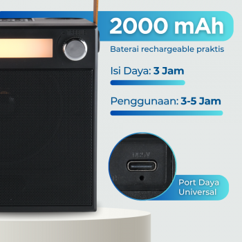Gambar produk MUWIND Speaker Bluetooth Karaoke Portable RGB with 2 Wireless 10W - WJ-A837