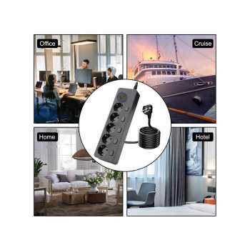 Gambar produk PUJIMAX Stop Kontak Power Strip Colokan Listrik USB 250V 3250W 5 Plug - BKL-505EU