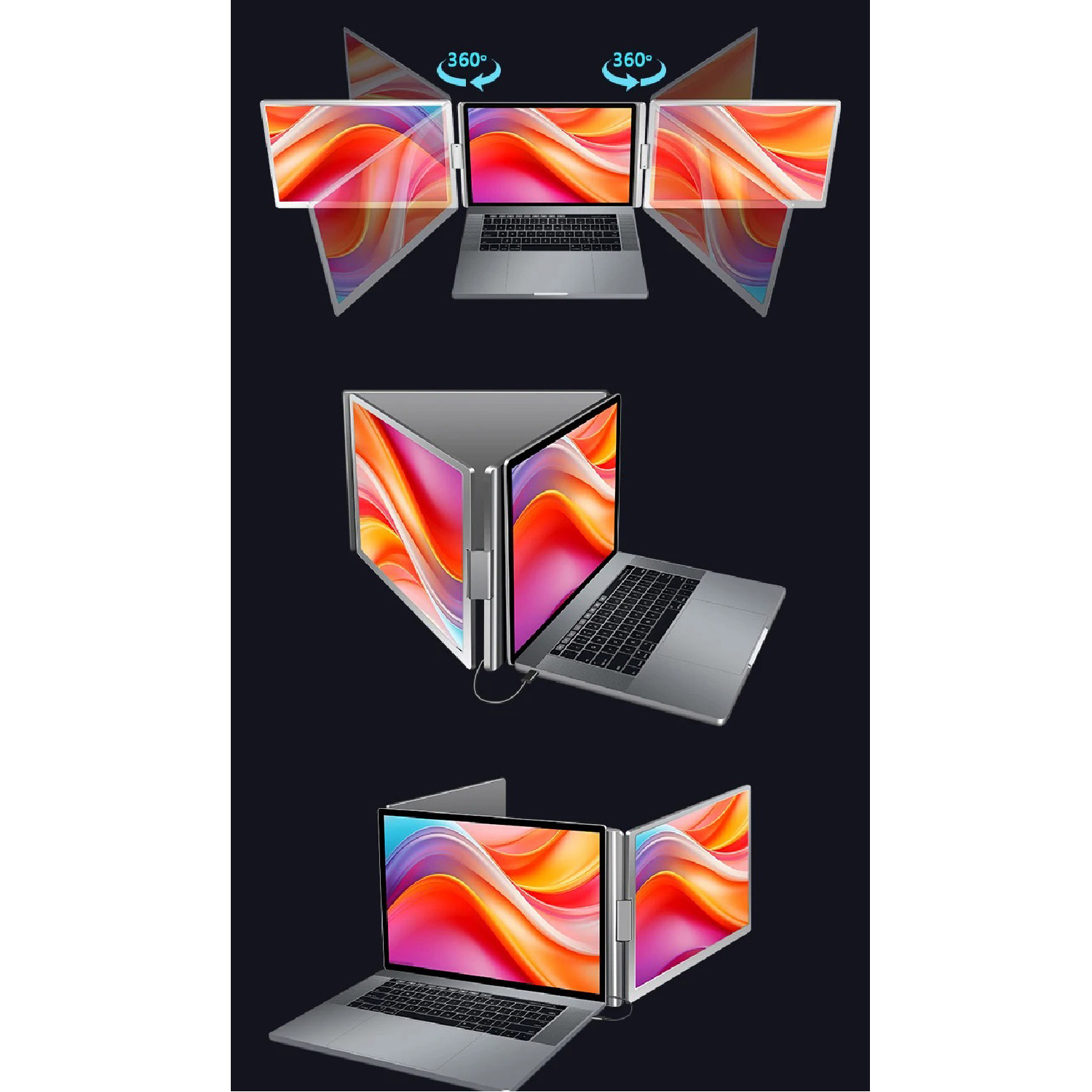 Gambar produk Portable Monitor Dual Screen Extender 14 Inch IPS FHD 60Hz USB Type C - S688