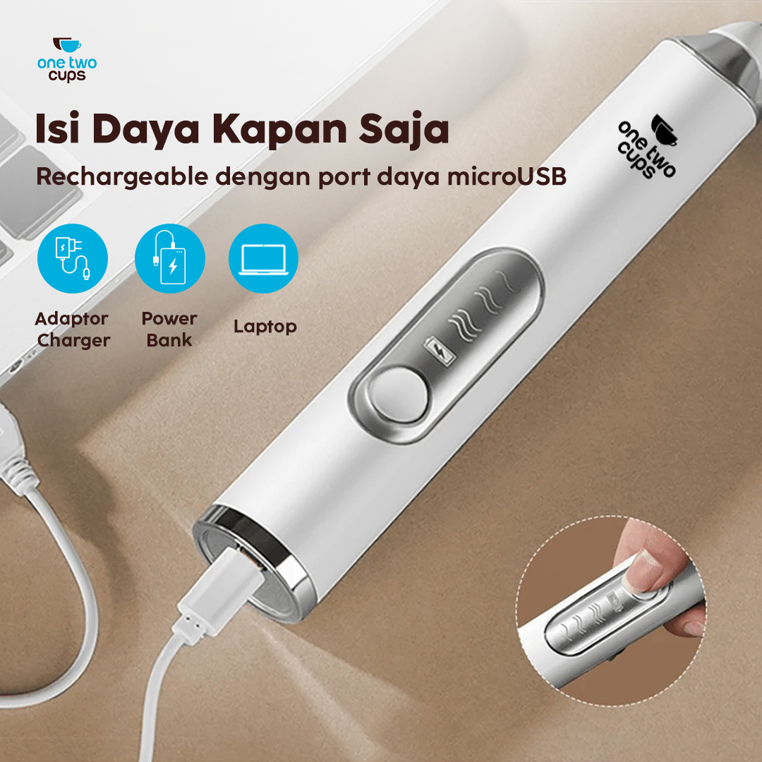 Gambar produk One Two Cups Hand Mixer Mini 2in1 Pengocok Telur Whisk Milk Frother - HM23