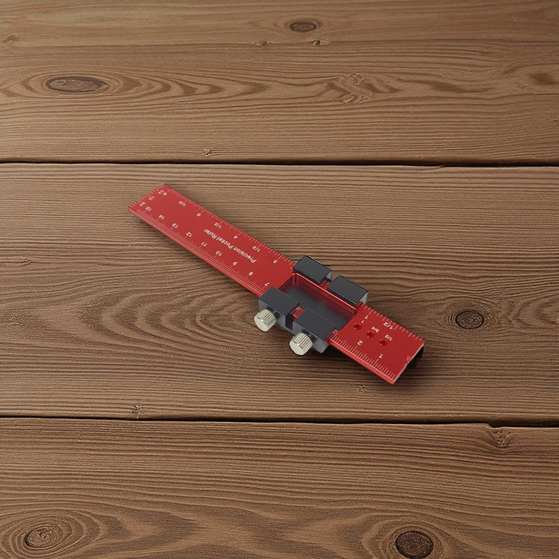 Gambar produk CSN Penggaris Mark Line Gauge T-Type Woodworking Measuring Ruler 160mm - C200