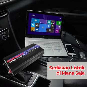 Gambar produk Taffware Power Inverter Mobil Pure Sine Wave DC 60V to AC 220V 2000W - NBQ2000W