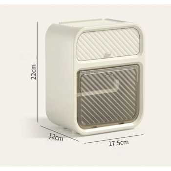 Gambar produk POLUG Kotak Tisu Kamar Mandi Wall Mounted Double Layer Tissue Box - SH-001-WE