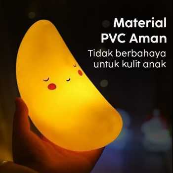 Gambar produk FGHGF Lampu Tidur LED Anak Karakter Lucu 1W Bulan - FGH01