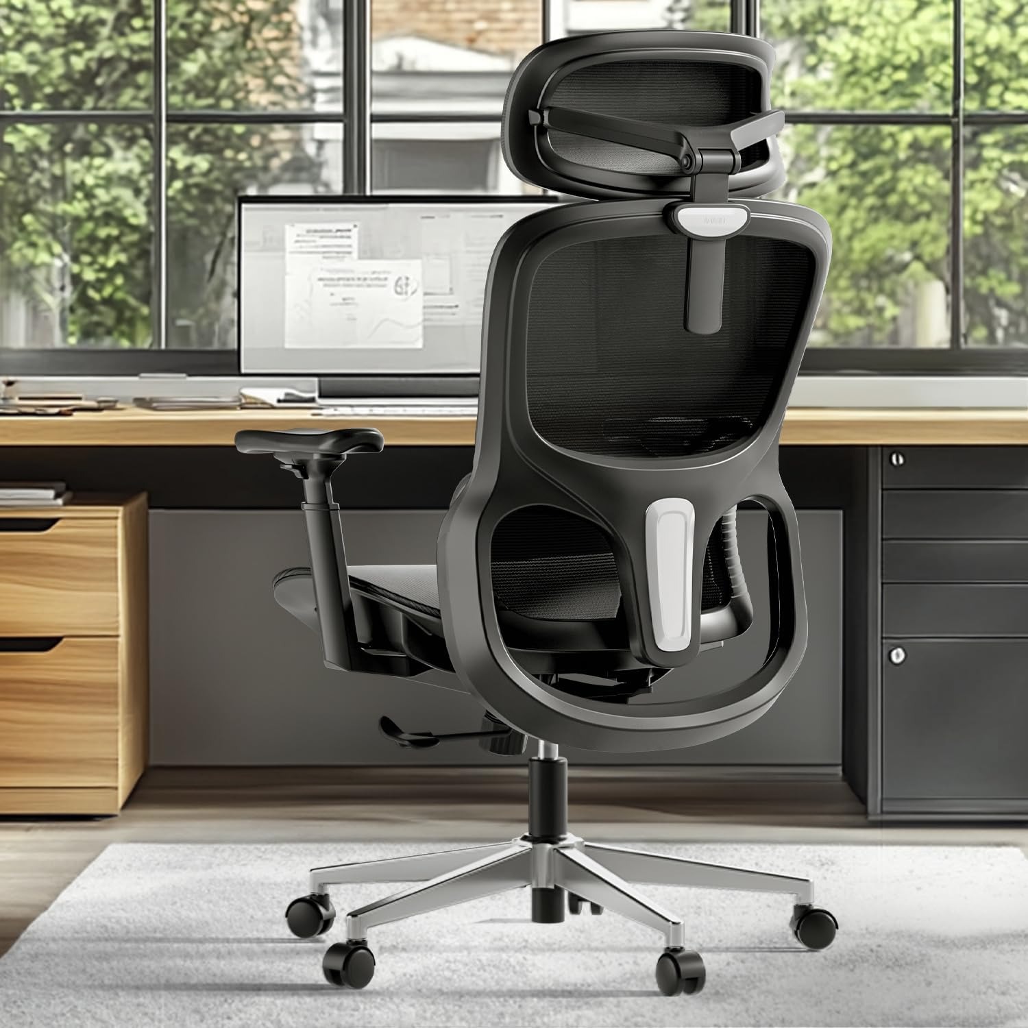 Gambar produk HBADA Kursi Kantor Office Chair 3D Lumbar Support Flexible Armrest - P2 Pro