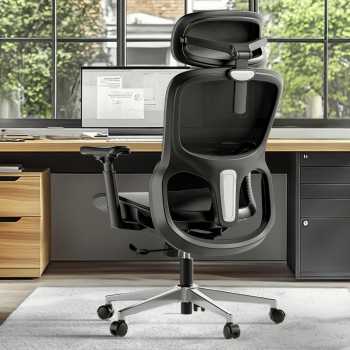 Gambar produk HBADA Kursi Kantor Office Chair 3D Lumbar Support Flexible Armrest - P2 Pro