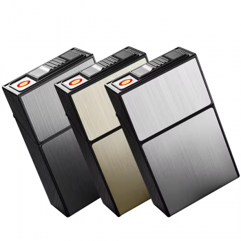 Gambar produk Firetric FOCUS Kotak Rokok 20 Slot dengan Korek Elektrik Plasma - JD-YH093