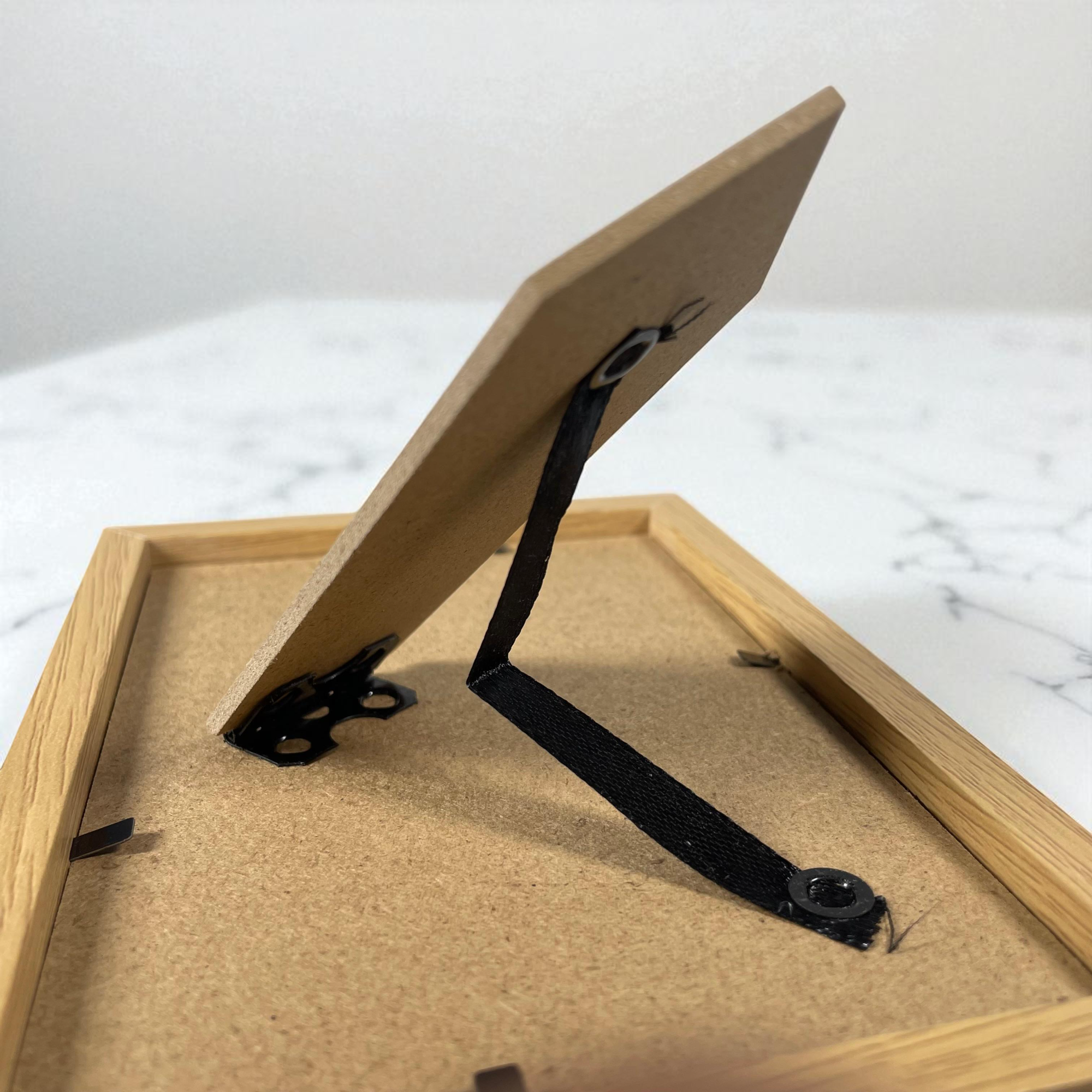 Gambar produk YIXUE Bingkai Foto Ornamen Minimalist Wooden Shadow Box Stand 3D 6 Inch - YE5