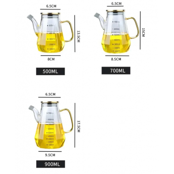 Gambar produk FMA Botol Minyak Borosilicate Glass Oil Pot Leakproof Heat-Resistant 700ml - FM-3PL