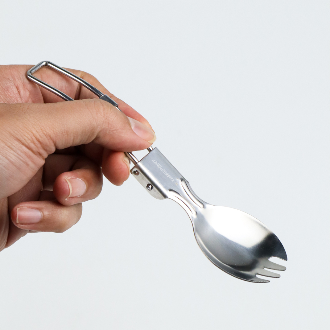 Gambar produk TaffSPORT Foldable Spoon Fork Sendok Garpu Lipat Stainless Steel 410 - SVGF2
