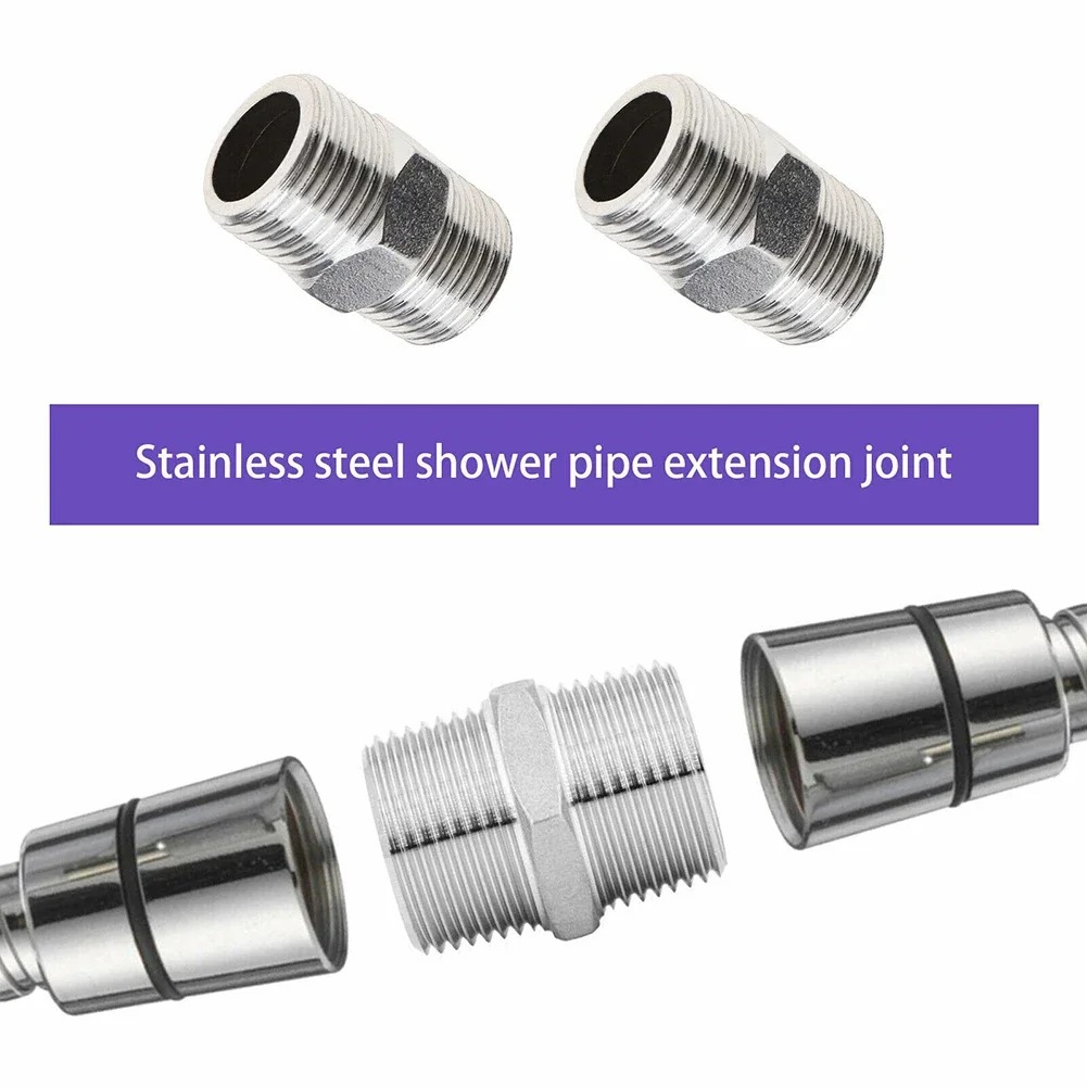 Gambar produk SHILECTI Sambungan Pipa Air Male Hex Nipple Pipe Connector 2 PCS 1/4 Inch - SC138