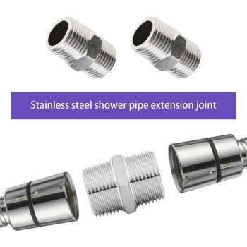 Gambar produk SHILECTI Sambungan Pipa Air Male Hex Nipple Pipe Connector 2 PCS 1/4 Inch - SC138