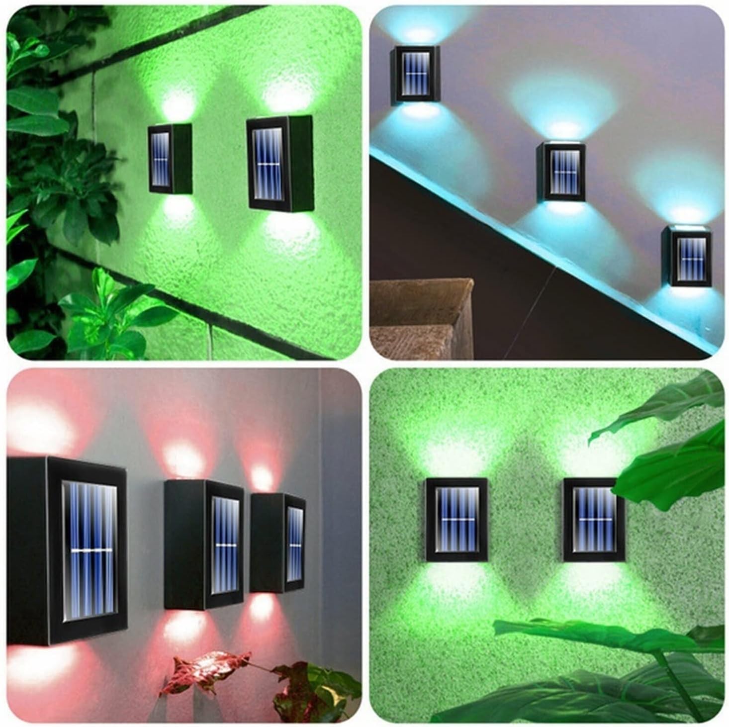 Gambar produk SoFlare Lampu Dinding Solar Outdoor Waterproof RGB 4 LED - INU150