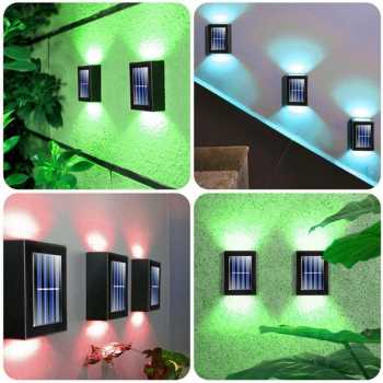 Gambar produk SoFlare Lampu Dinding Solar Outdoor Waterproof RGB 4 LED - INU150