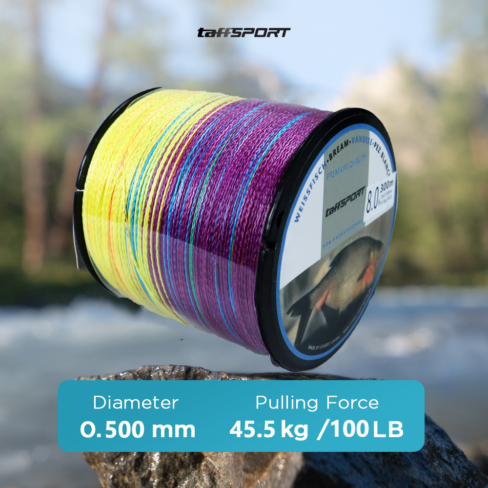 Gambar produk TaffSPORT Senar Tali Pancing 4 Braided Fishing Line Strong PE 300M 8.0 - DM3