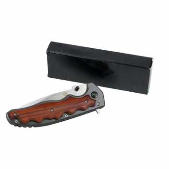 Gambar produk KNIFEZER Blade Pisau Lipat Berburu Knife Wooden Handle - CBF64