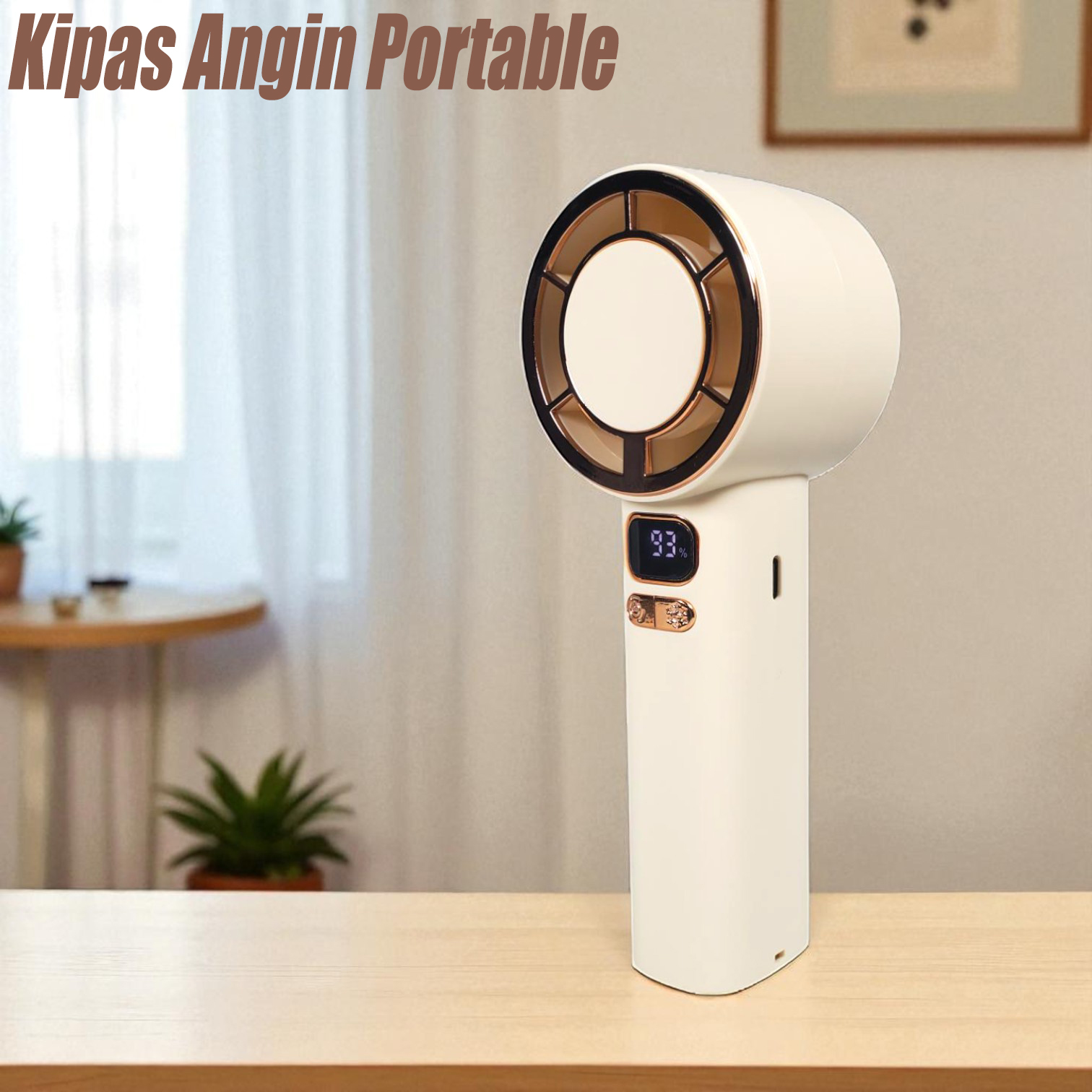 Gambar produk BSIDE Kipas Angin Portable Turbo 120 Speed Level LED Display 2000mAh - M6