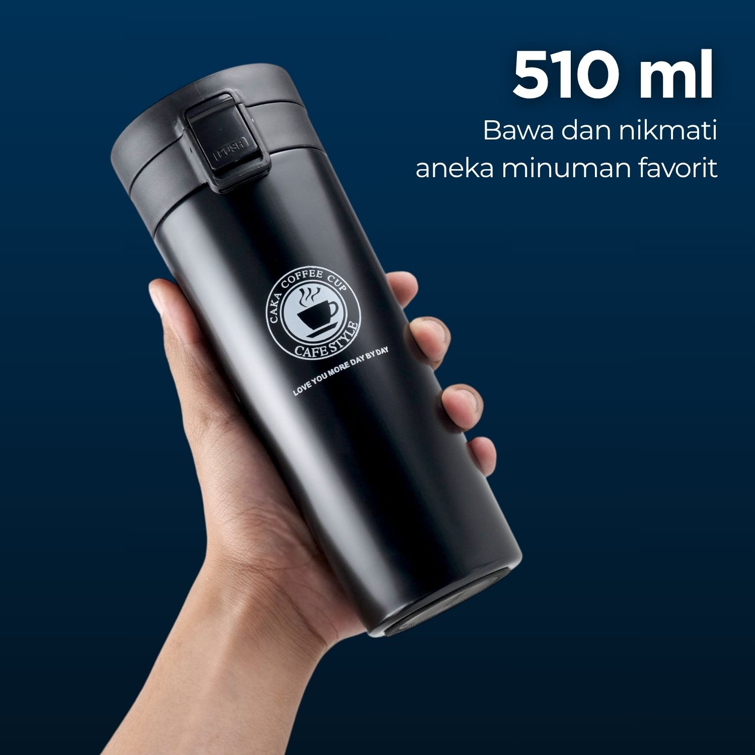 Gambar produk ANY Botol Minum Termos Coffee Tea Tumbler Bottle Stainless Steel 510ml - AN5
