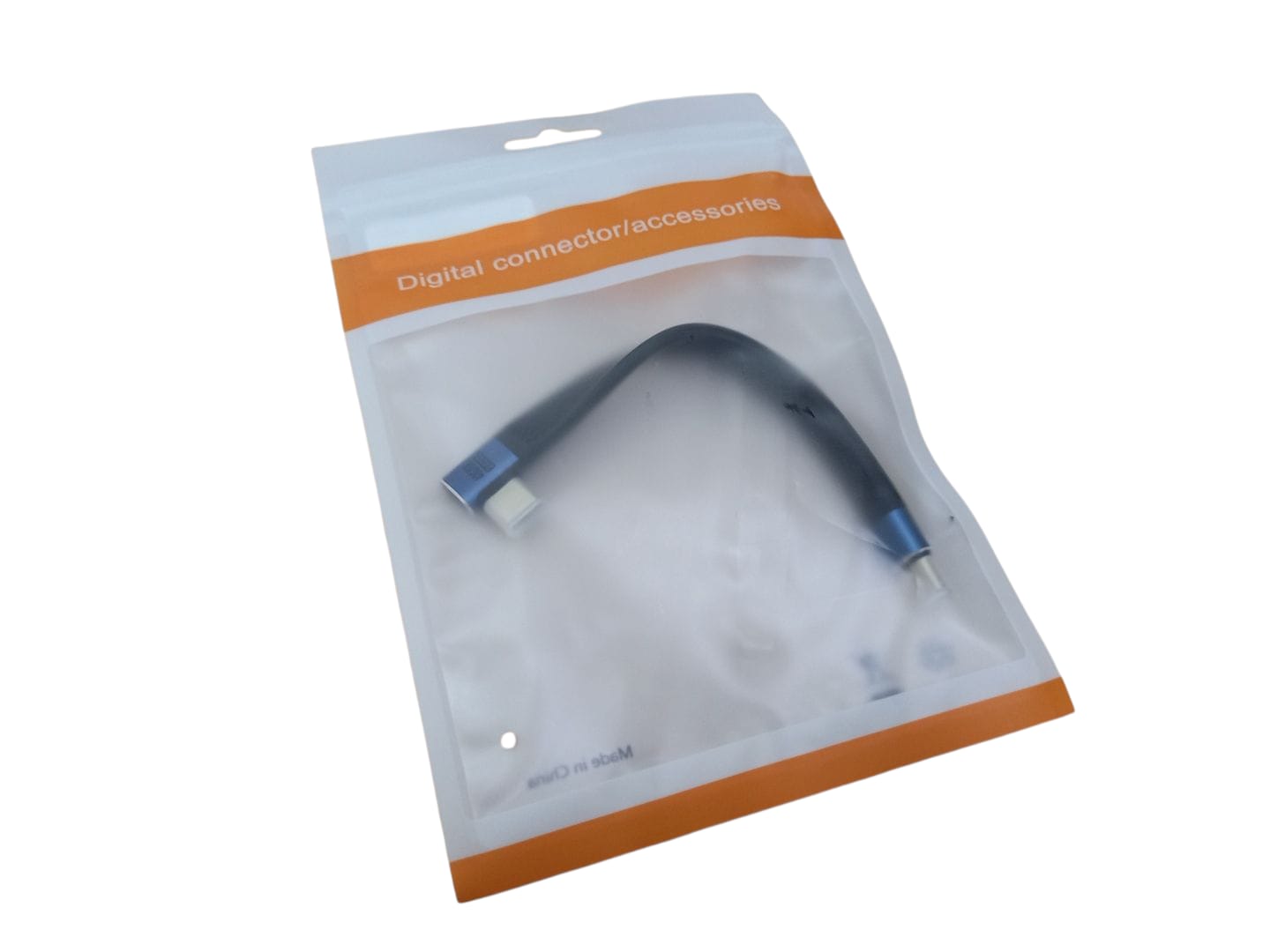 Gambar produk DIXSG Kabel USB Type C to Type C Fast Charging Thunderbolt 240W 14cm Side Bend - D13