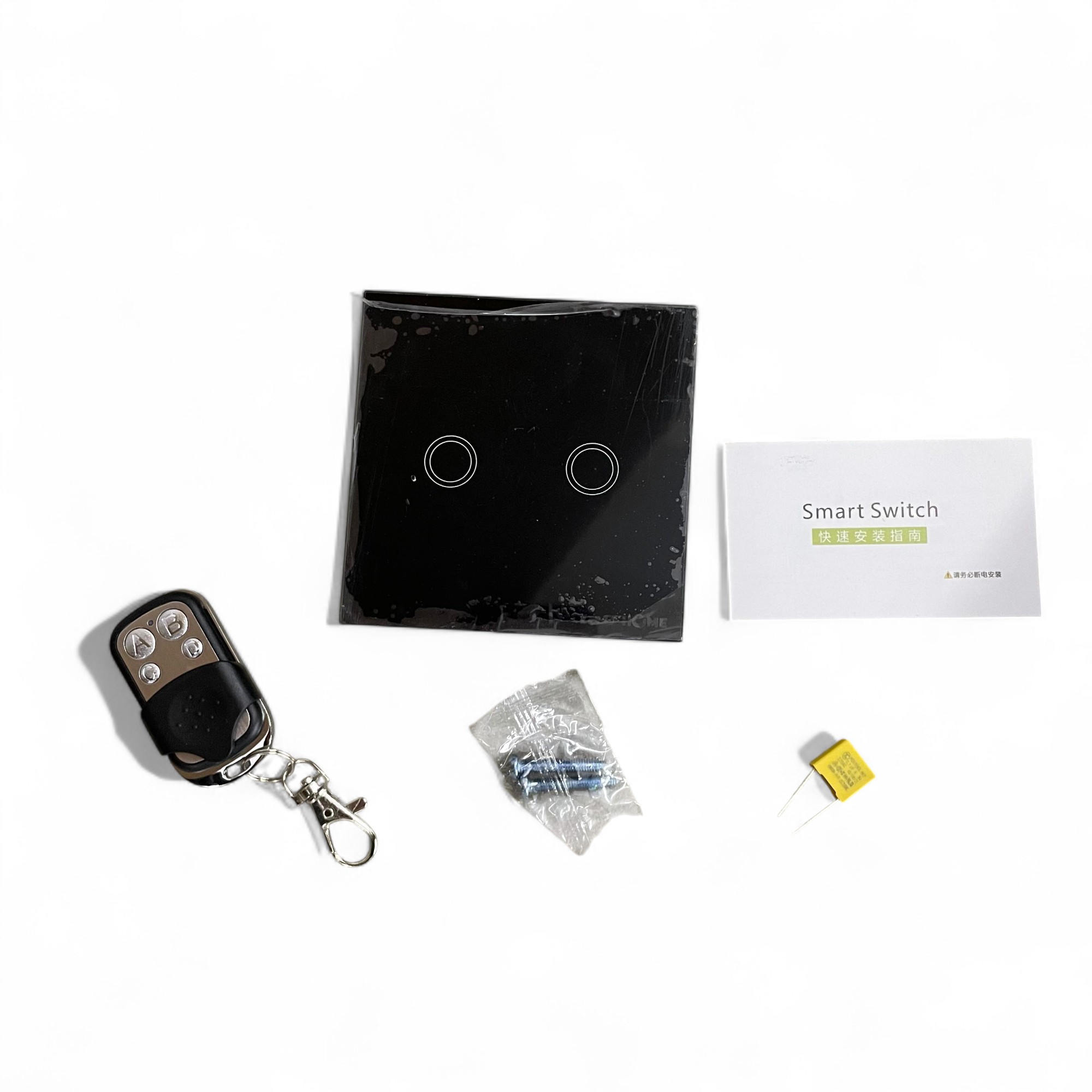 Gambar produk TaffHOME Saklar Lampu Luxury Touch LED with Remote 2 Gang - XJG-DH001