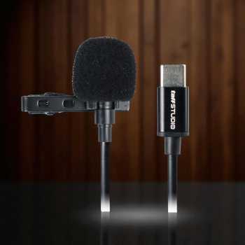 Gambar produk TaffSTUDIO Microphone Clip-on USB Type C for Smartphone - JH-042