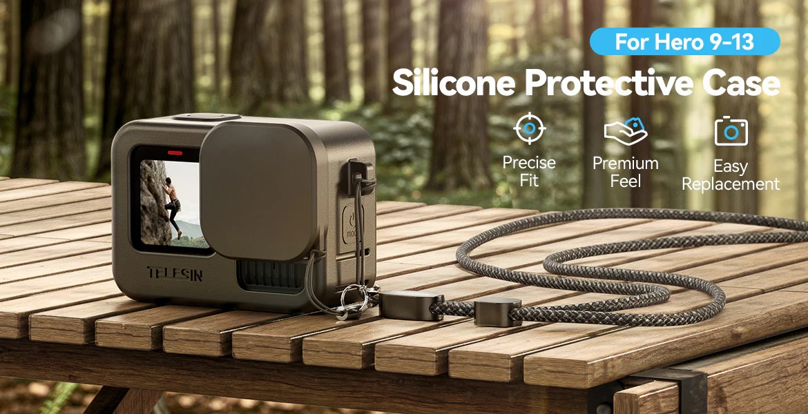 Gambar produk TELESIN Silicone Protective Case Kamera for GoPro Hero 13/12/11/10/9 - S6-PTC-010-TGP