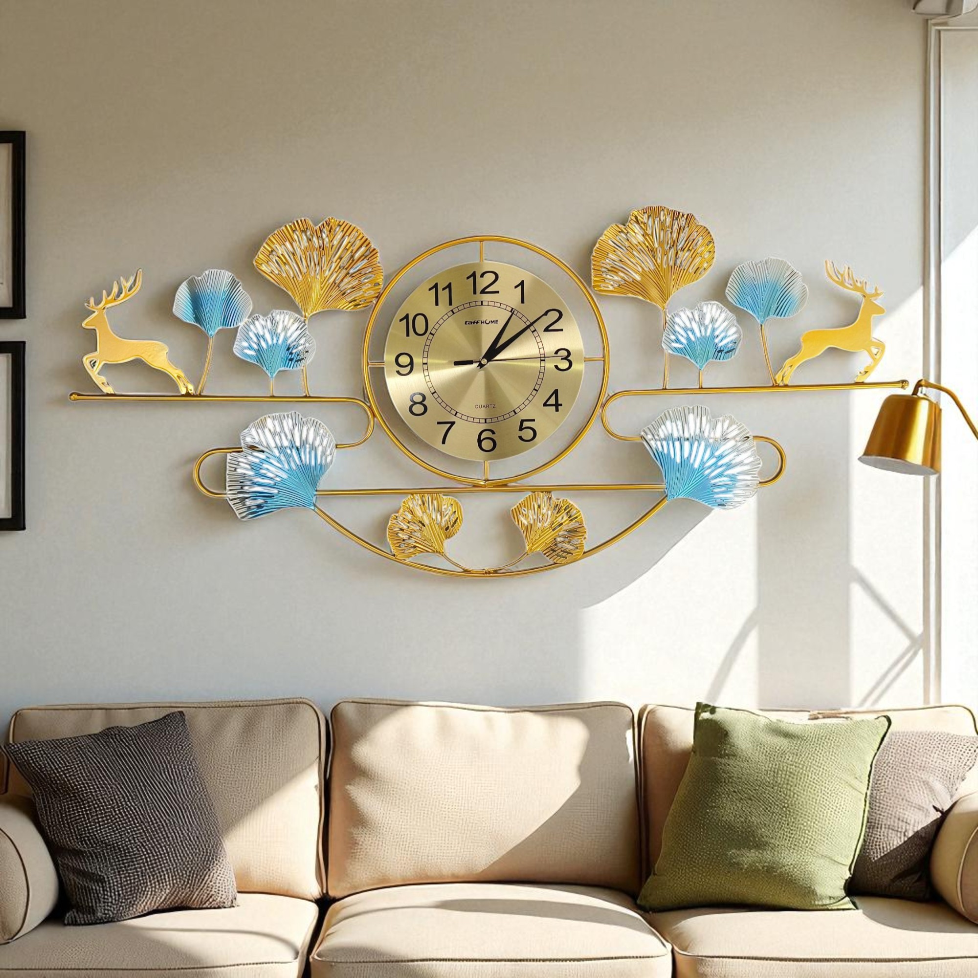 Gambar produk TaffHOME Jam Dinding Quartz Iron Luxury European Style Clock 100cm - 2311