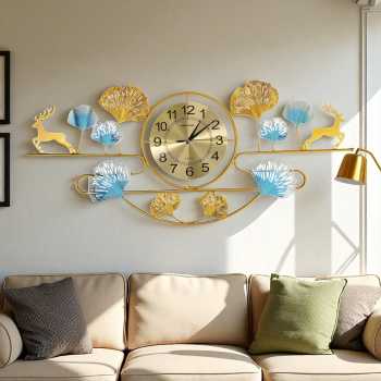 Gambar produk TaffHOME Jam Dinding Quartz Iron Luxury European Style Clock 100cm - 2311