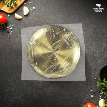 Gambar produk One Two Cups Piring Makan Stainless Steel Elegan Plate European Style 20cm - SN16