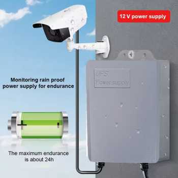SHOOCAM Mini UPS Power Supply Backup 3600mAh for CCTV Router Alarm - S360
