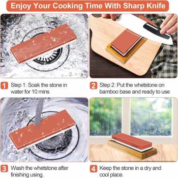 Gambar produk Chefic Batu Asah Pisau Whetstone Knife Sharpener 2 Side 3000/8000 - C380