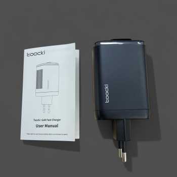 Gambar produk Toocki Fast Charger Digital Display with Retractable USB-C Cable 67W - TCT67-34B1
