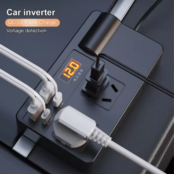 Gambar produk FMA Car Power Inverter DC12V to AC220V 200W 4 USB Port - 547B