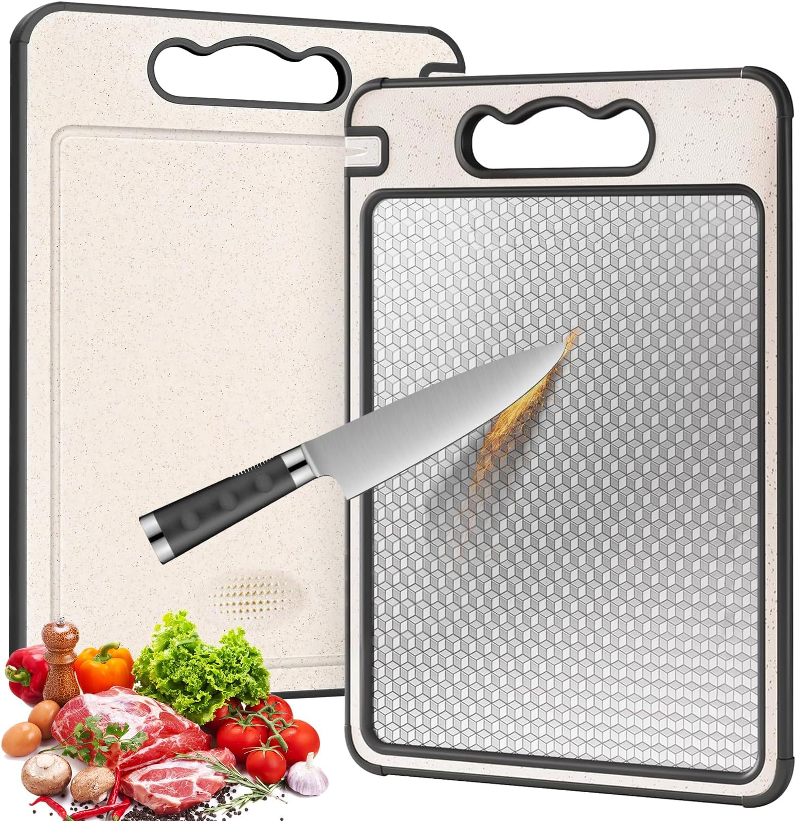Gambar produk FMA Multifunctional Double Sided Cutting Board 304 Stainless Steel - FM-304SS
