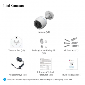 Gambar produk EZVIZ Kamera CCTV WiFi Outdoor Smart IP Camera AI Tracking IP67 2MP - H3C Color