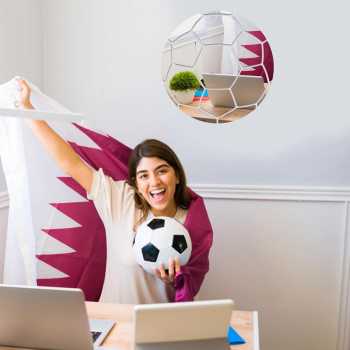 Gambar produk AKROR Sticker Cermin Akrilik Tempel Dinding Dekorasi Wallpaper 3D Football - A030