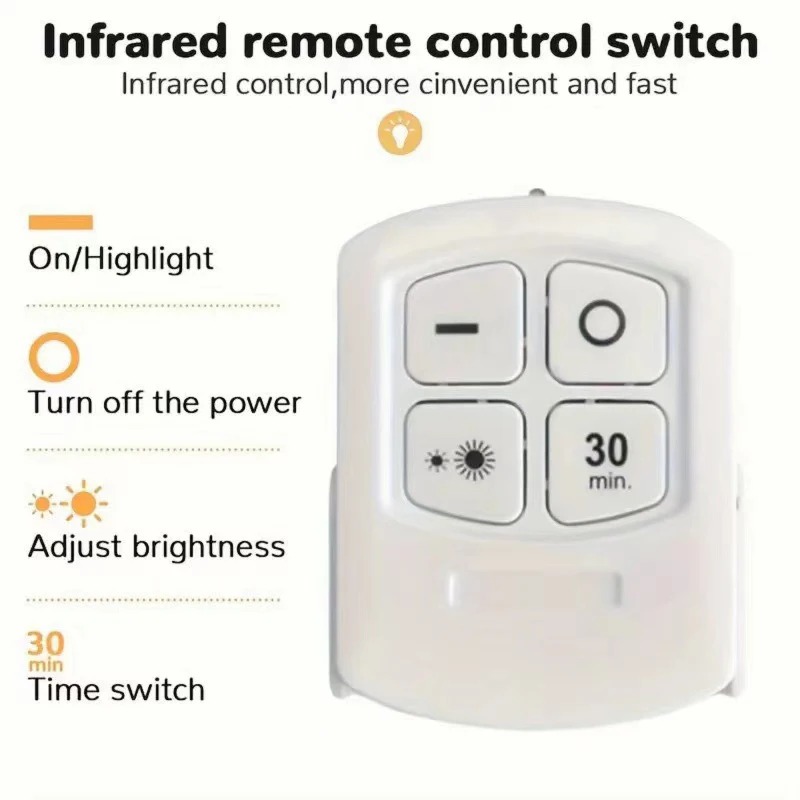 Gambar produk HBI Lampu Tempel LED Cabinet Touch Cool White with Remote Control - H-22